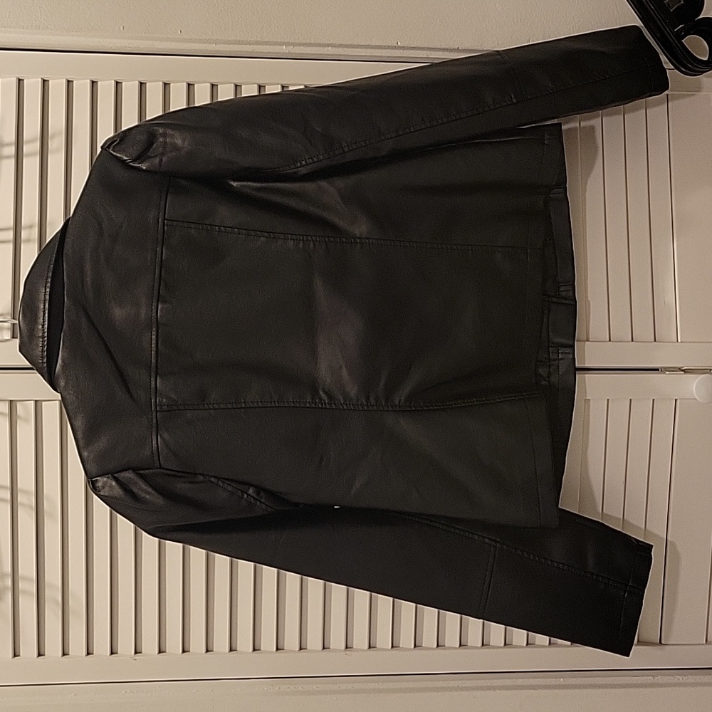 NWT New Look Black Leather Jacket - Picture 5 of 8